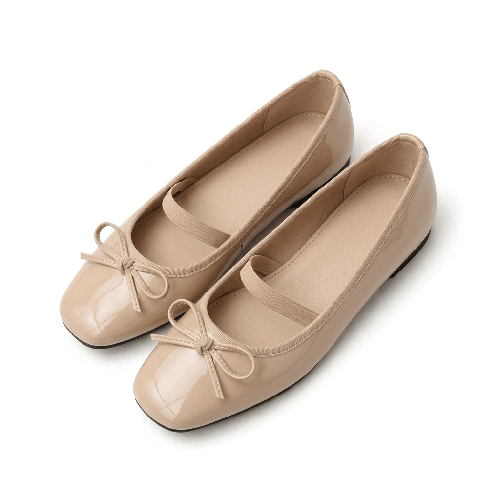 Beige Bow Ballet - Fivo