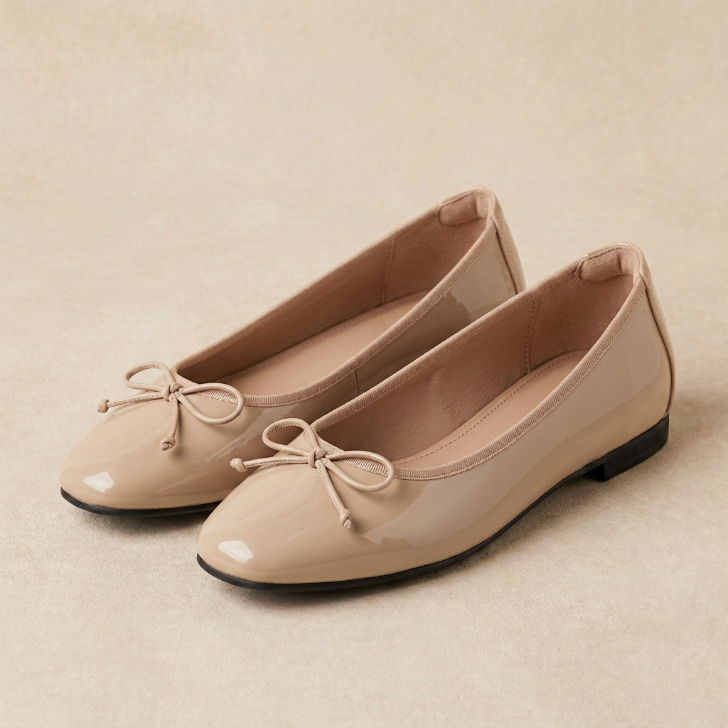 Beige Bow Flats matched to your reference shade