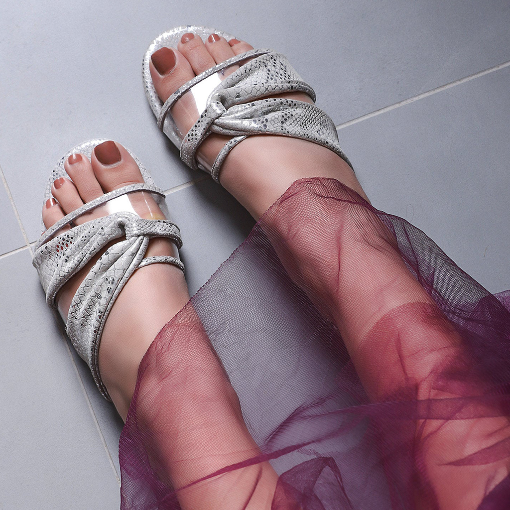 Platinum Twist Sandals