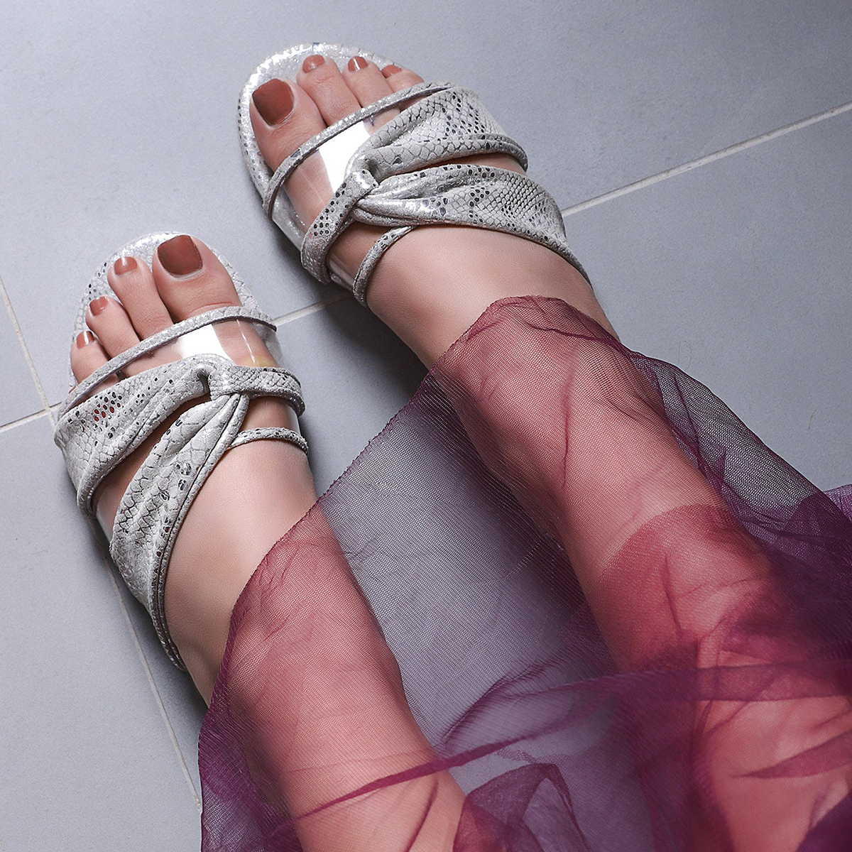 Platinum Twist Sandals