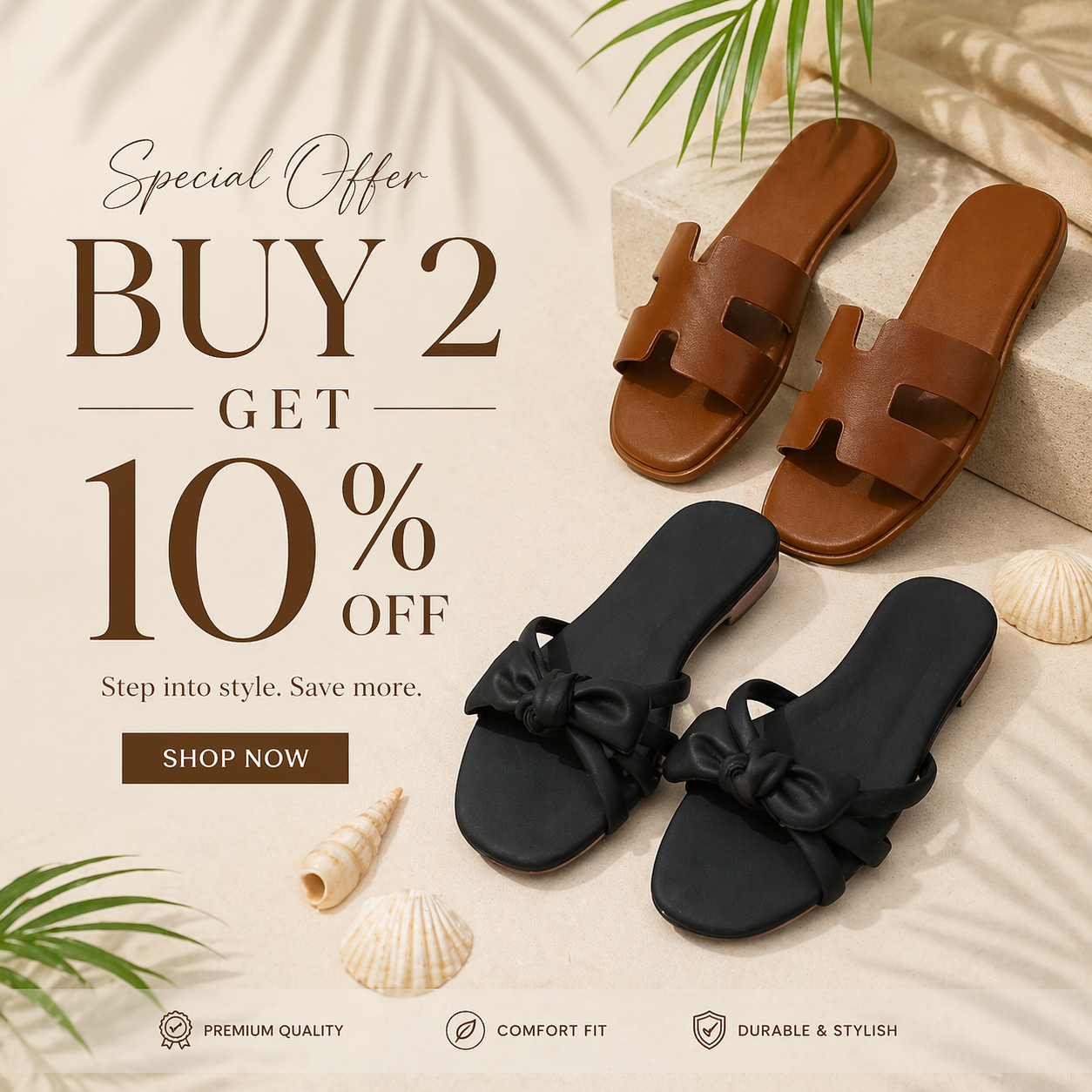 Buy 2 Get 10% Off – Women's Sandals Special Deal (01)