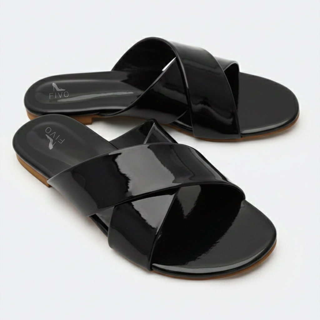 Black Flat Slipper