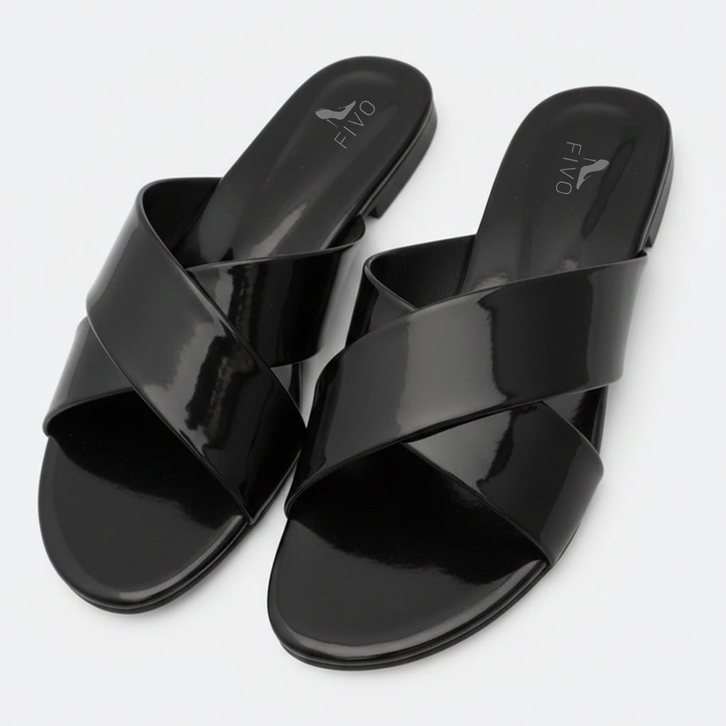 Black Flat Slipper