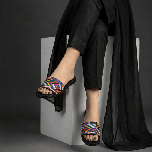 Aztec Black Slipper - Fivo