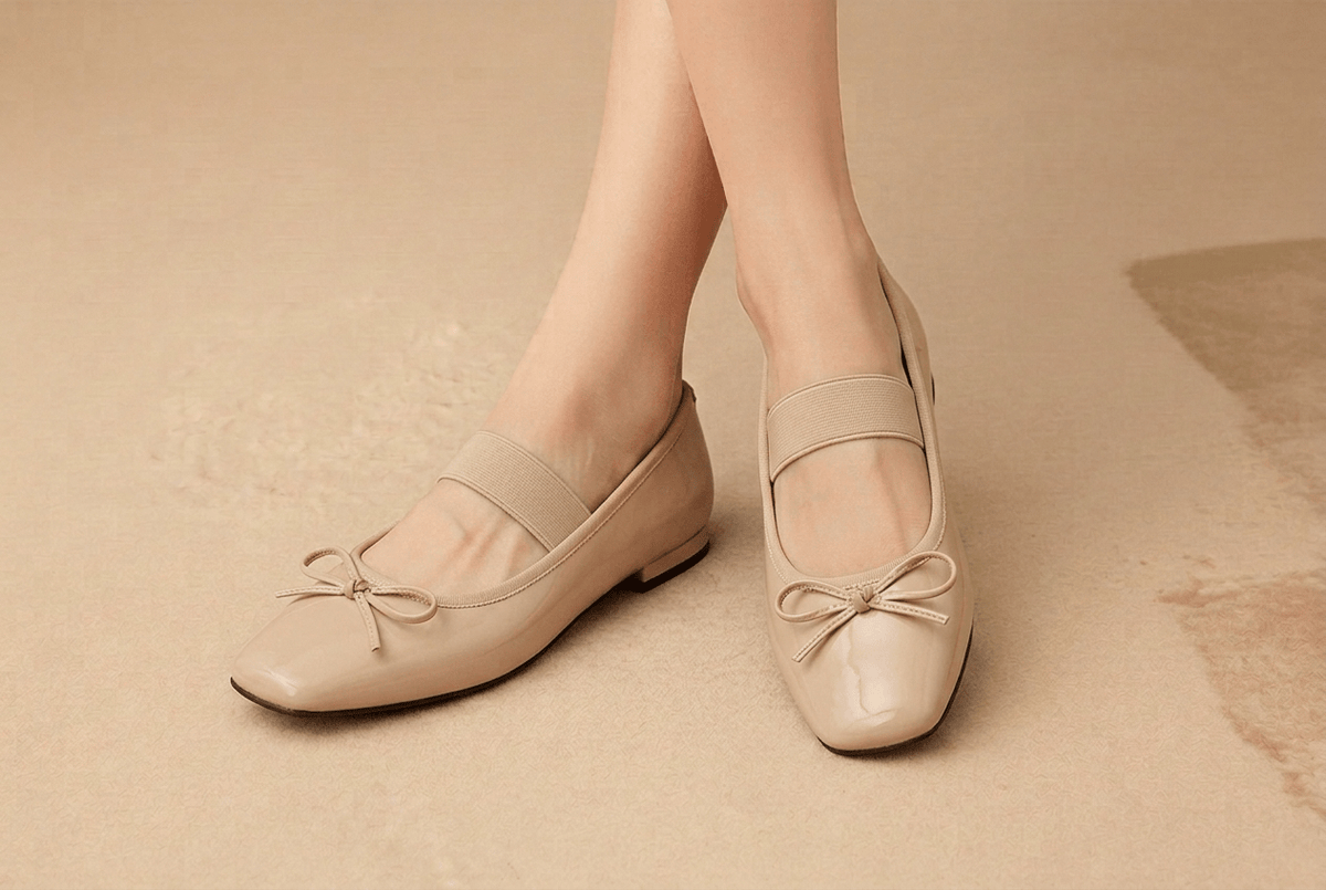 Beige Bow Ballet - Fivo