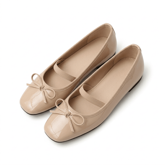 Beige Bow Ballet - Fivo