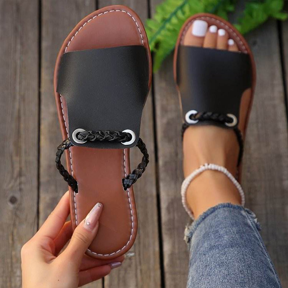 Braided Breeze Slides - Fivo