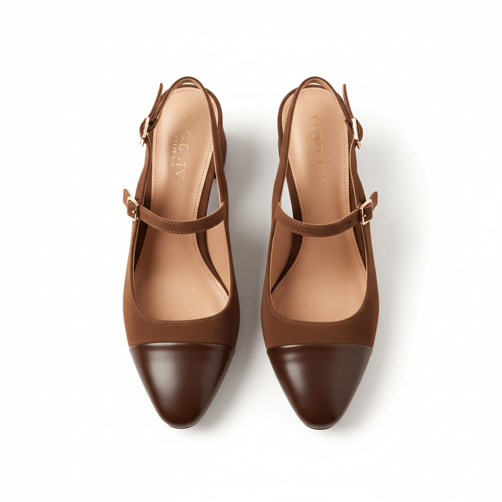 Brown Buckle Heel - Fivo