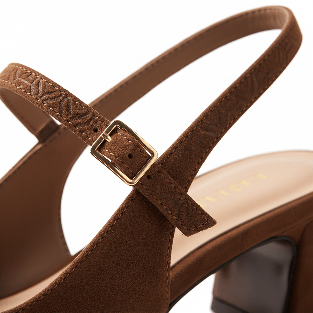 Brown Buckle Heel - Fivo