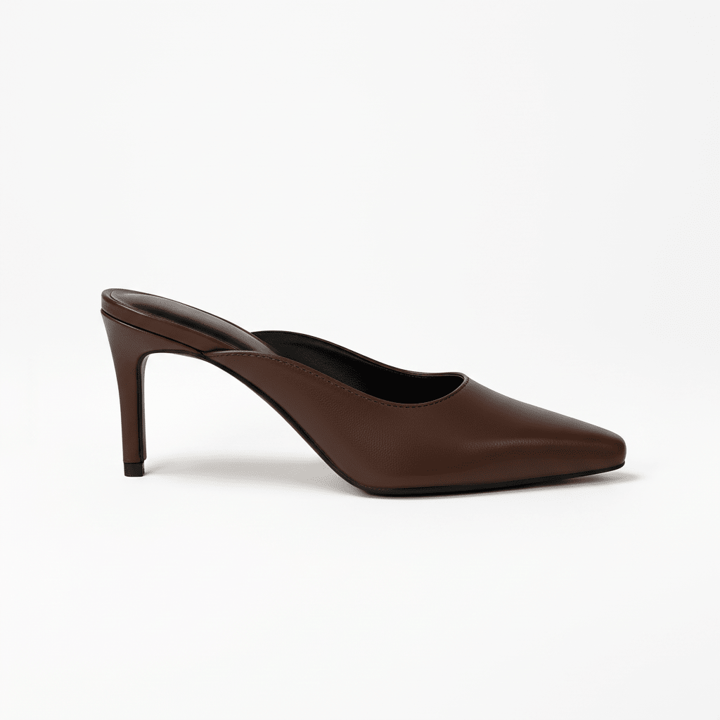 Brown Stiletto Mule - Fivo