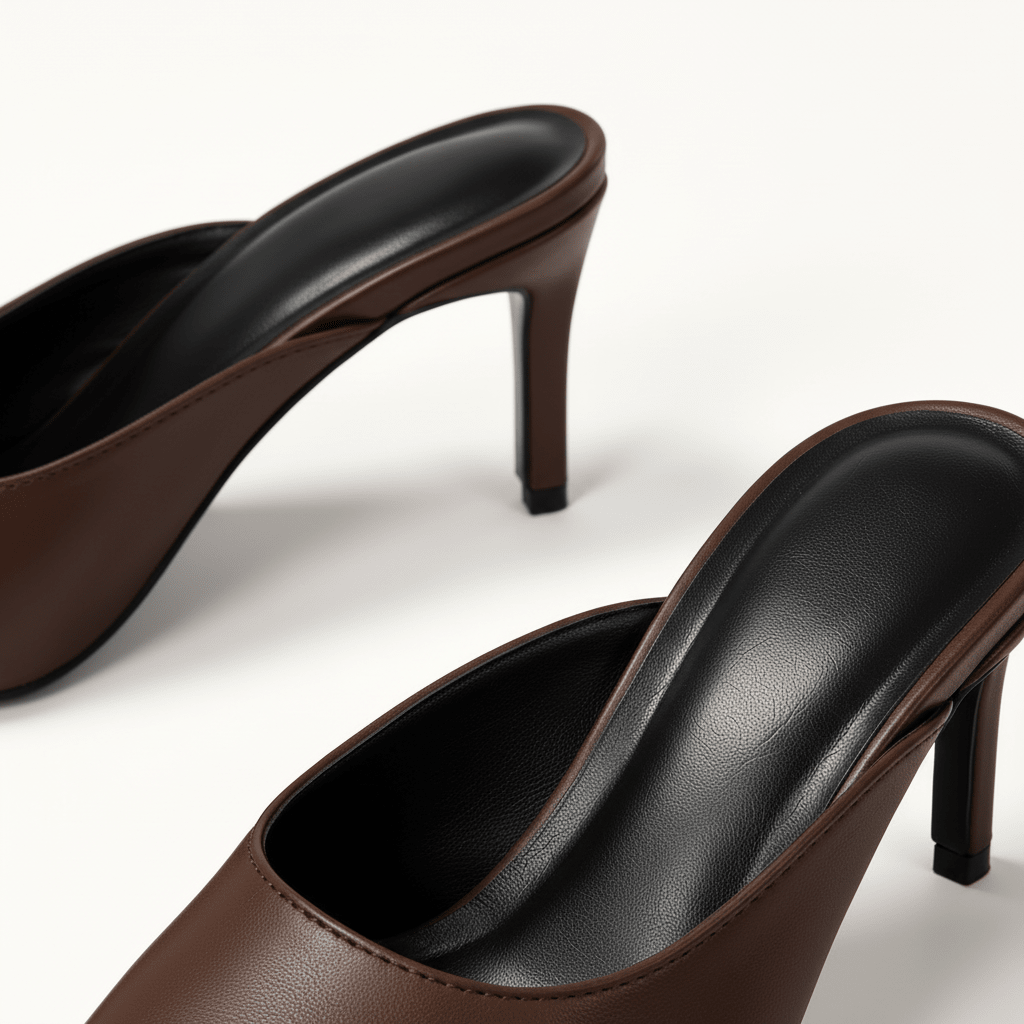 Brown Stiletto Mule - Fivo
