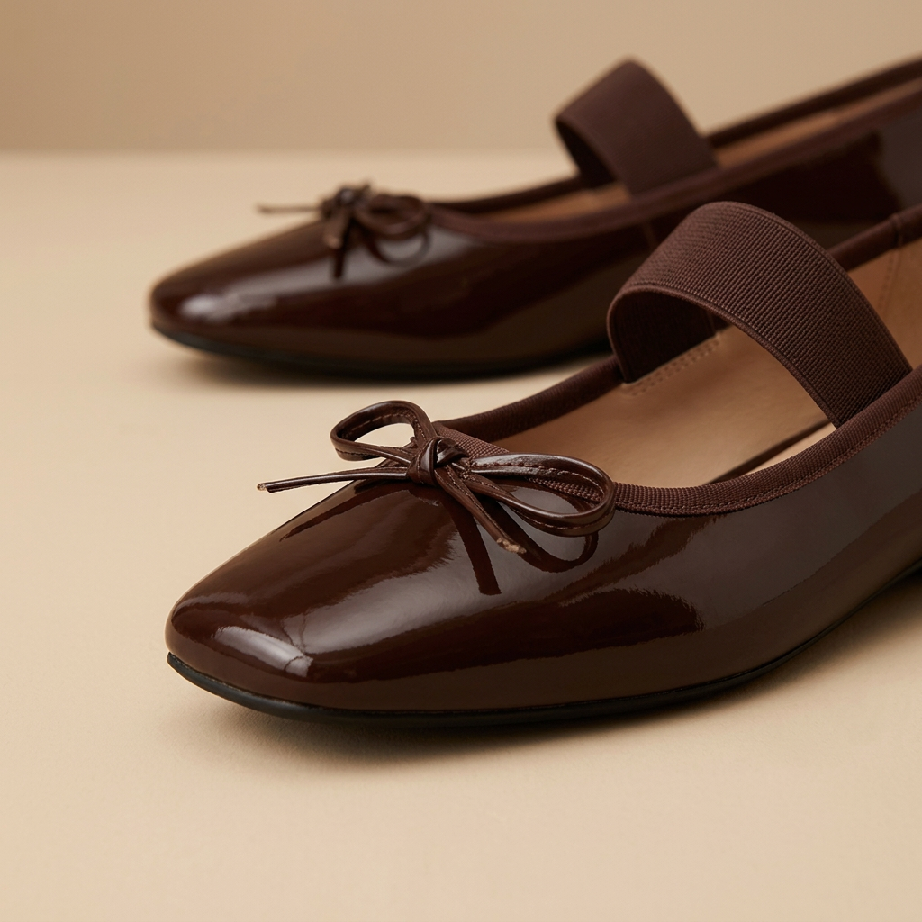 Chocolate Brown Bow Ballet detail image