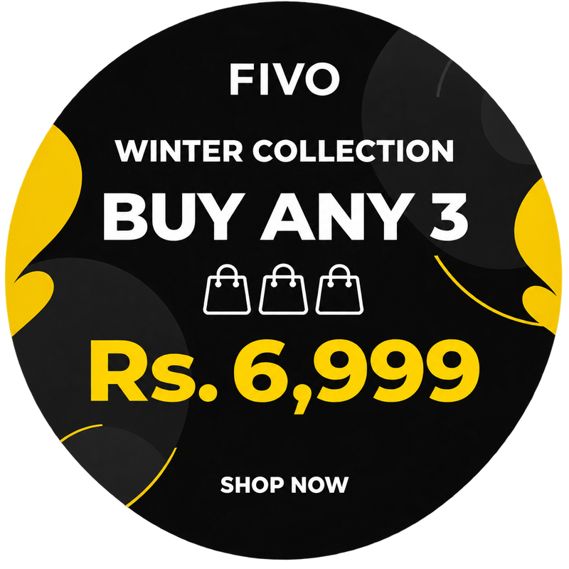 FIVO Winter Collection circular offer cover, Buy Any 3 for Rs. 6,999