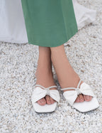 Rhinestone Flats White