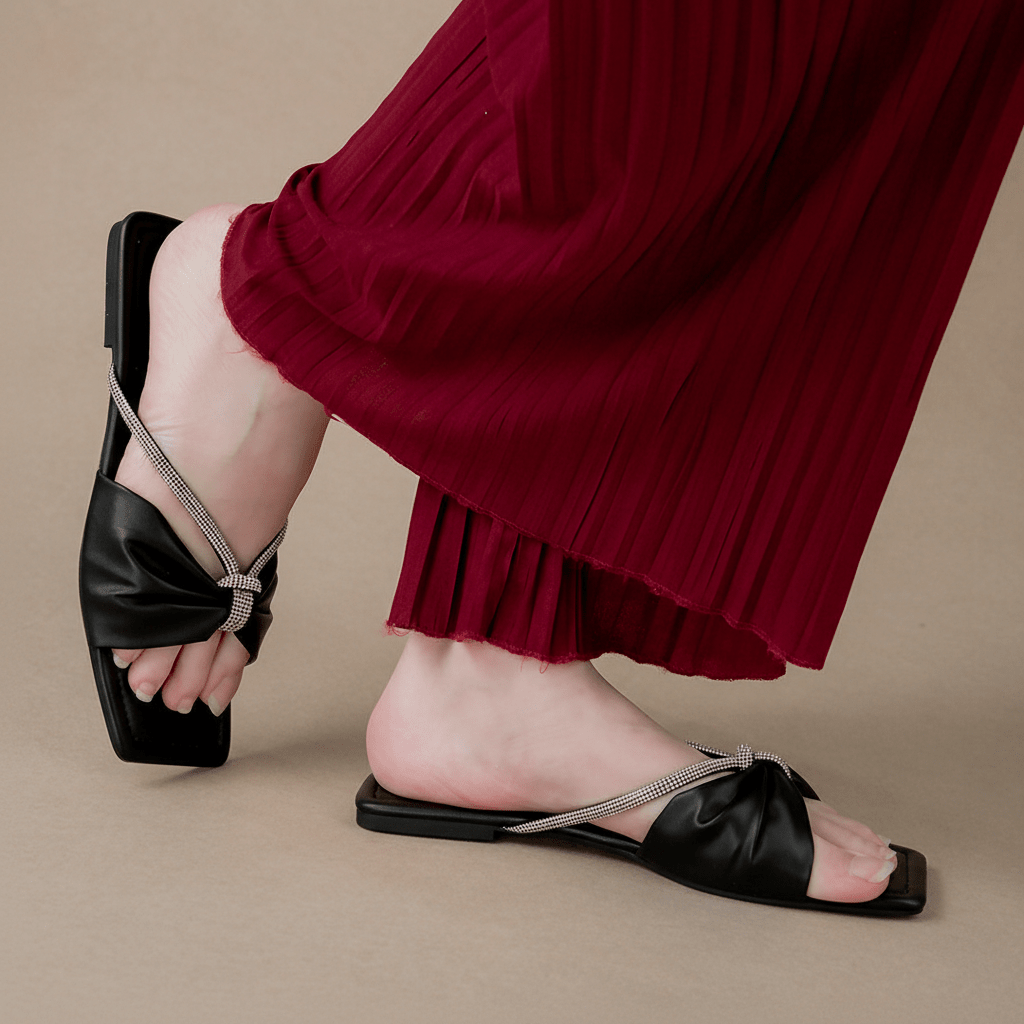 Rhinestone Flats White - Fivo