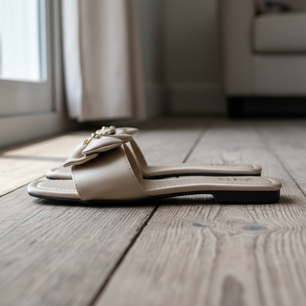 Side Angle Bow Slipper