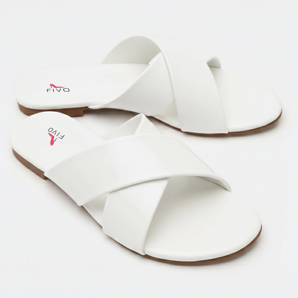 White Flat Slipper